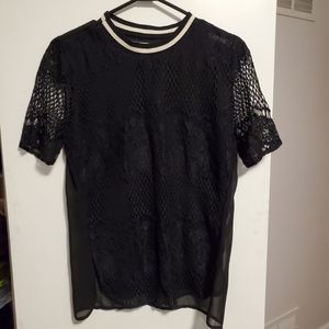 Hollister black lace blouse in xs small